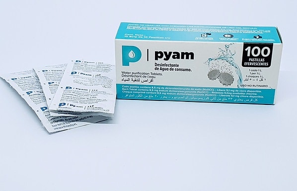 Pastillas Potabilizadoras De Agua Pyam X 1 Blíster De 10 comprimidos