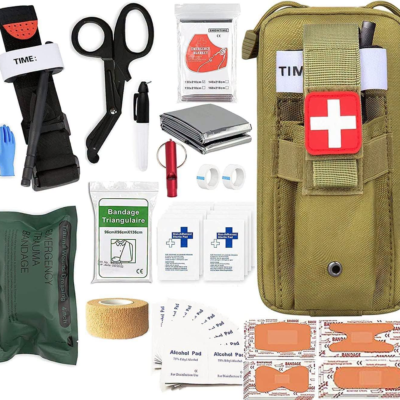 Botiquin Ifak Mini Coyote Torniquete Tijera Vendaje